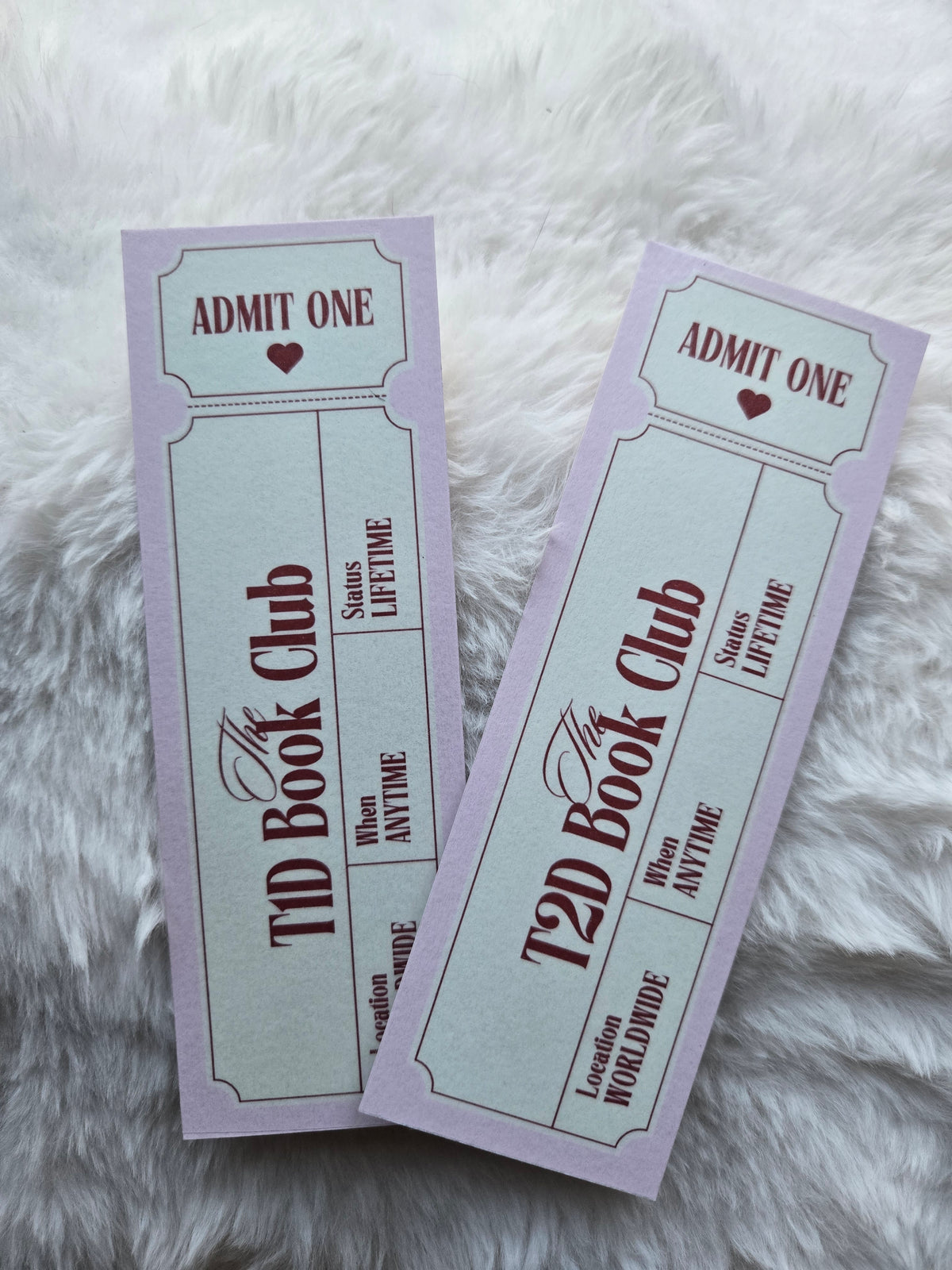 The Diabetic Book Club Bookmark | Admission Ticket