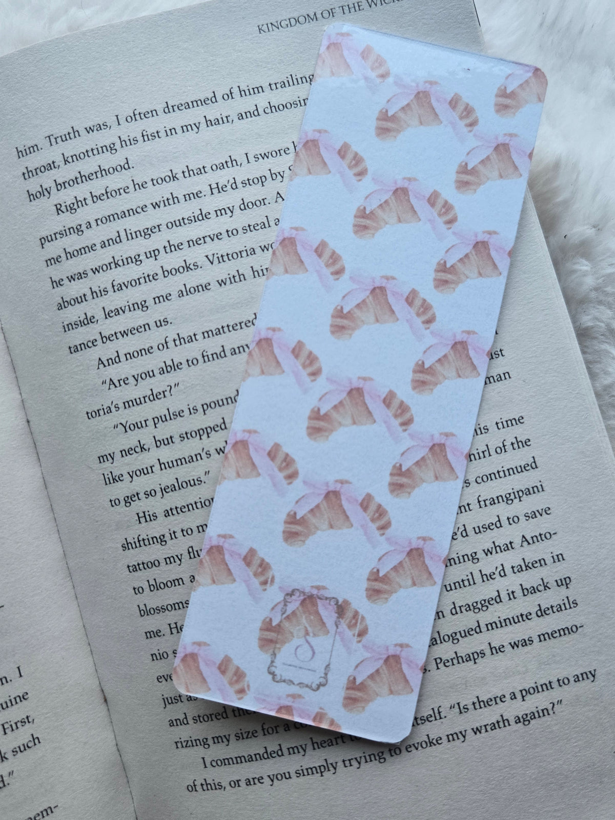 Pastries, Paperbacks and Correction Doses Bookmark – French Coquette Diabetic Reader Gift