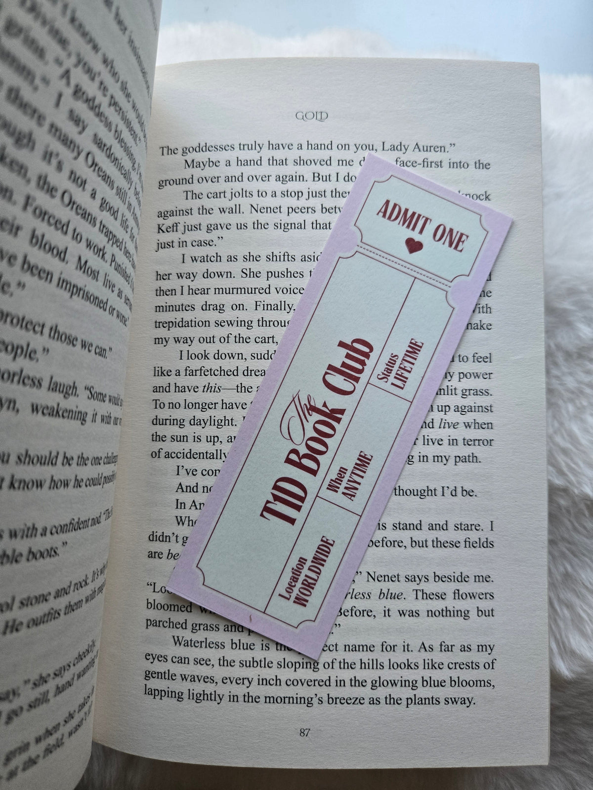 The Diabetic Book Club Bookmark | Admission Ticket