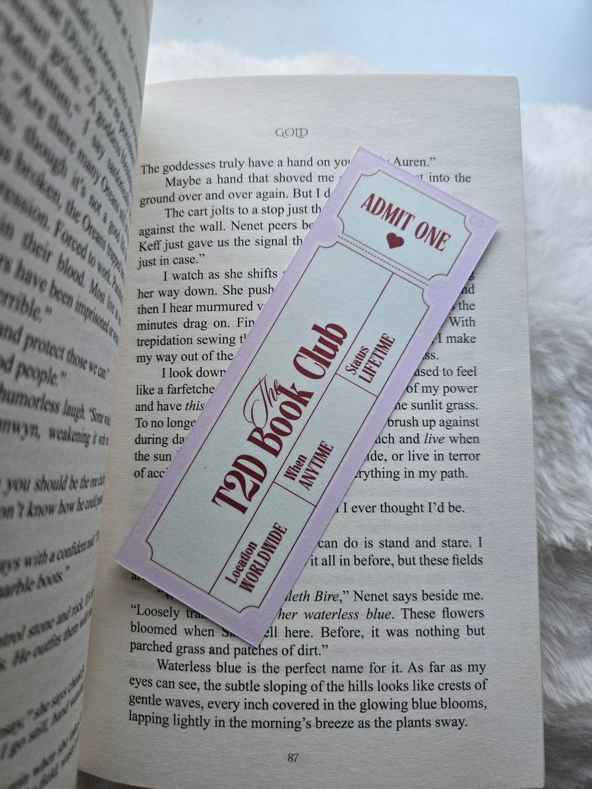 The Diabetic Book Club Bookmark | Admission Ticket