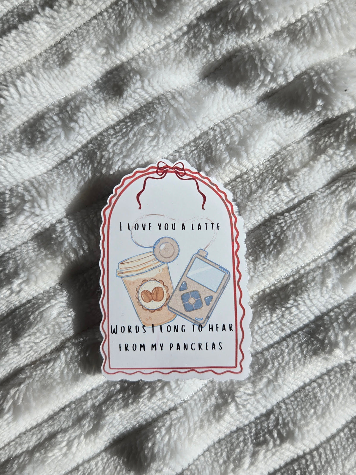 'I Love You a Latte' Coffee & Insulin Pump Sticker – Cute Diabetic Vinyl Decal