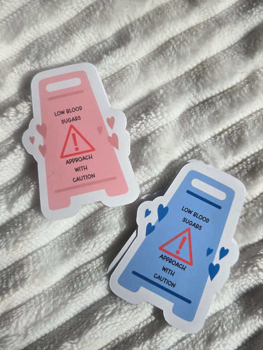 Low Blood Sugars Diabetic Warning Sign Vinyl Matte Sticker