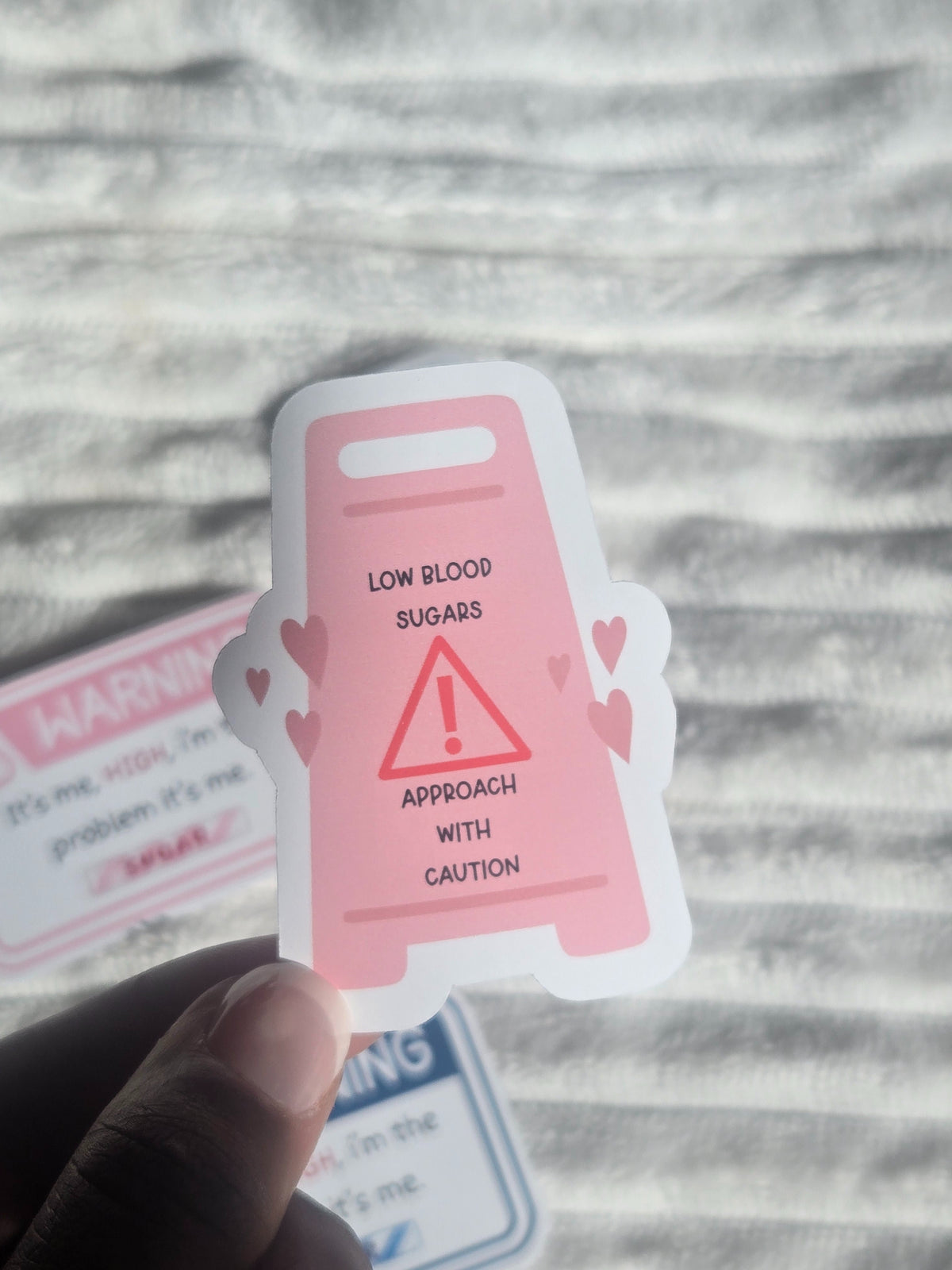 Low Blood Sugars Diabetic Warning Sign Vinyl Matte Sticker