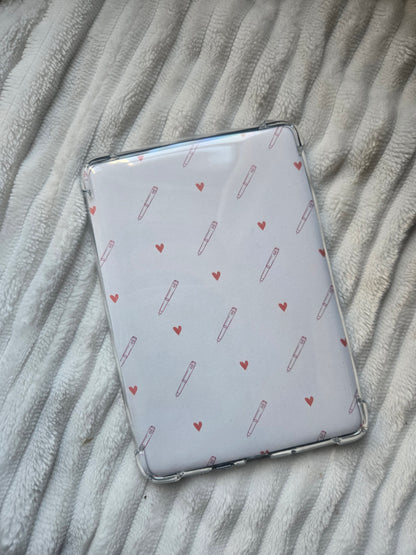 Insulin Pens & Hearts Kindle Insert – Minimalist T1D Case Backplate for Kindle Paperwhite