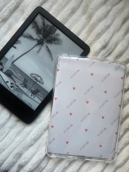 Insulin Pens & Hearts Kindle Insert – Minimalist T1D Case Backplate for Kindle Paperwhite