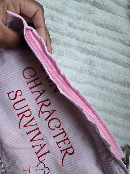 'Main Character Survival Kit' Ruffle Zipper Pouch – Coquette Diabetic Supply & Bookish Case