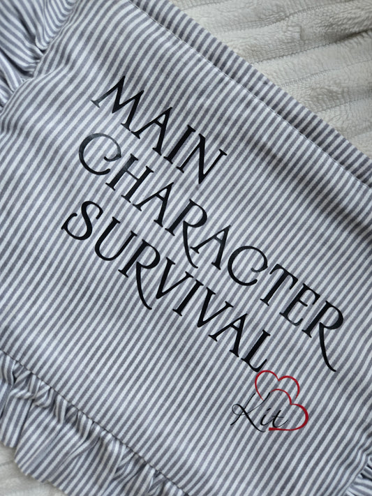 'Main Character Survival Kit' Ruffle Zipper Pouch – Coquette Diabetic Supply & Bookish Case